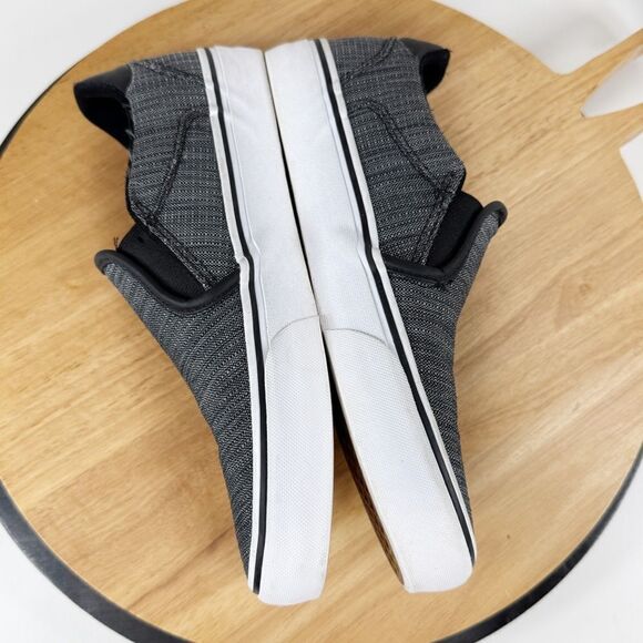 Vans Asher Slip On Sneaker Tweed Look Shoes Black Grey 8 - Picture 5 of 11